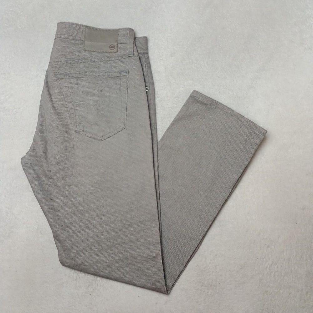 Adriano Goldschmied Pants Men 31x30 Gray Everett Slim Straight Chino Birds Eye